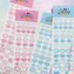 Shocking Pink Rose Heart Bubble Sticker {Clear} [6 vars]