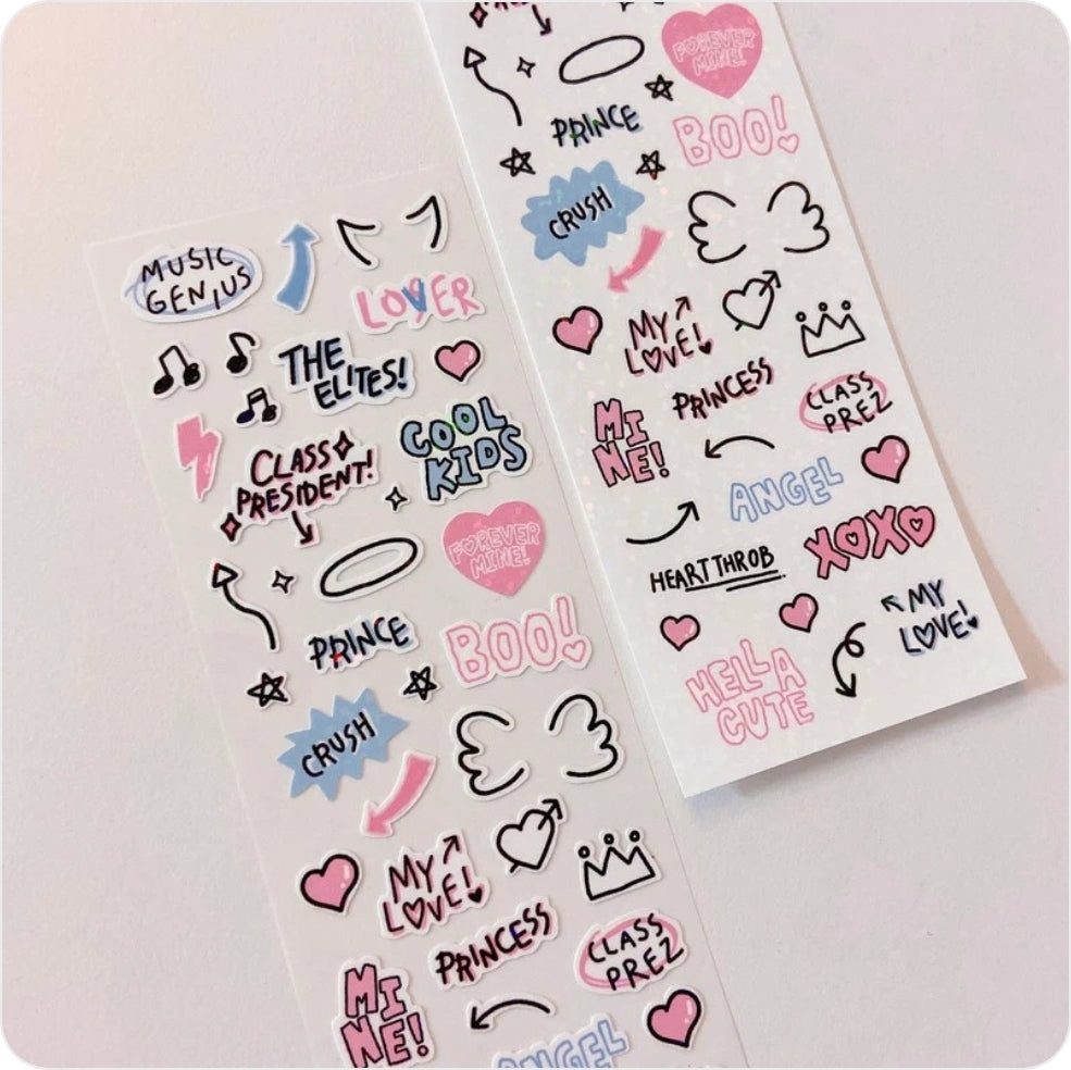 Love things Font v3 sticker