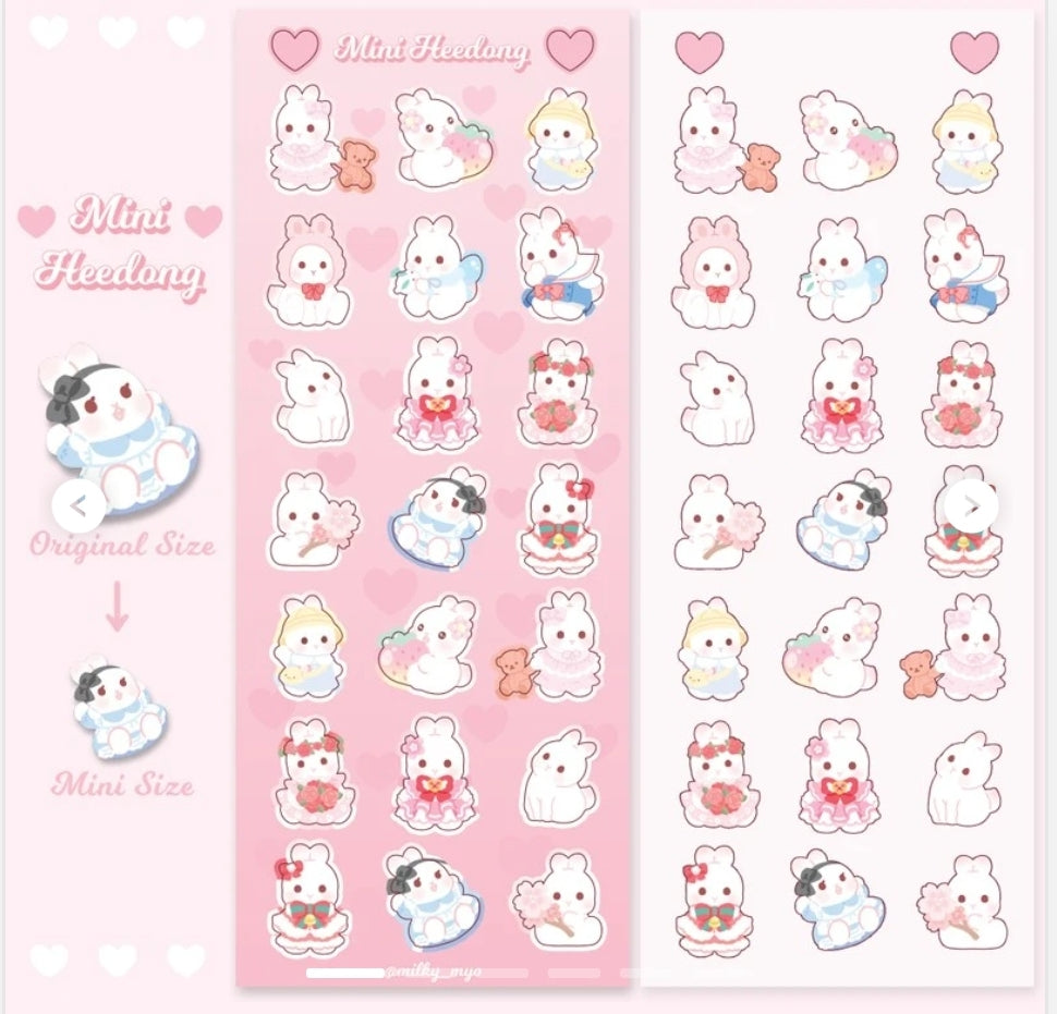 Milky myo mini bunny sticker