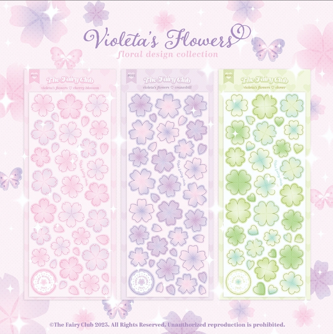 Thefairyclub violeta's flower sticker [3 vars]