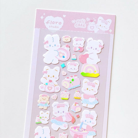 Floro studio roll cake sticker