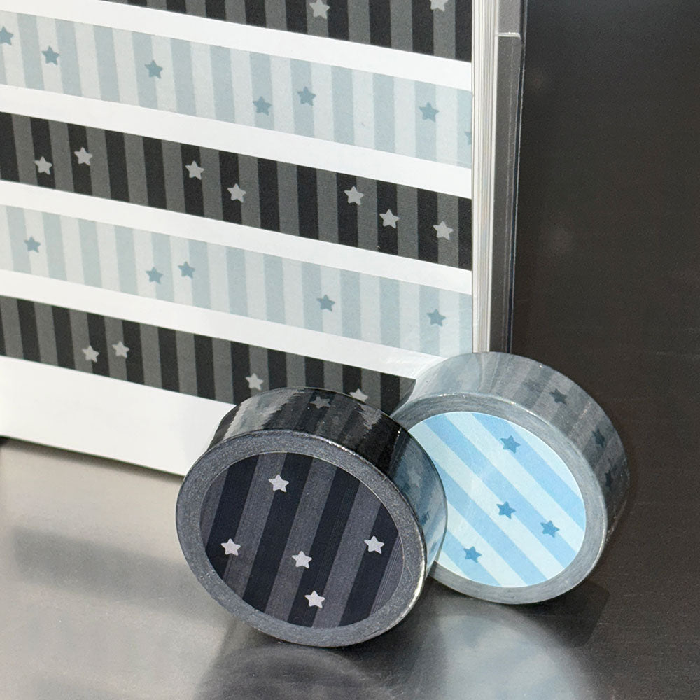 bitbybit blue grey stripped masking tape