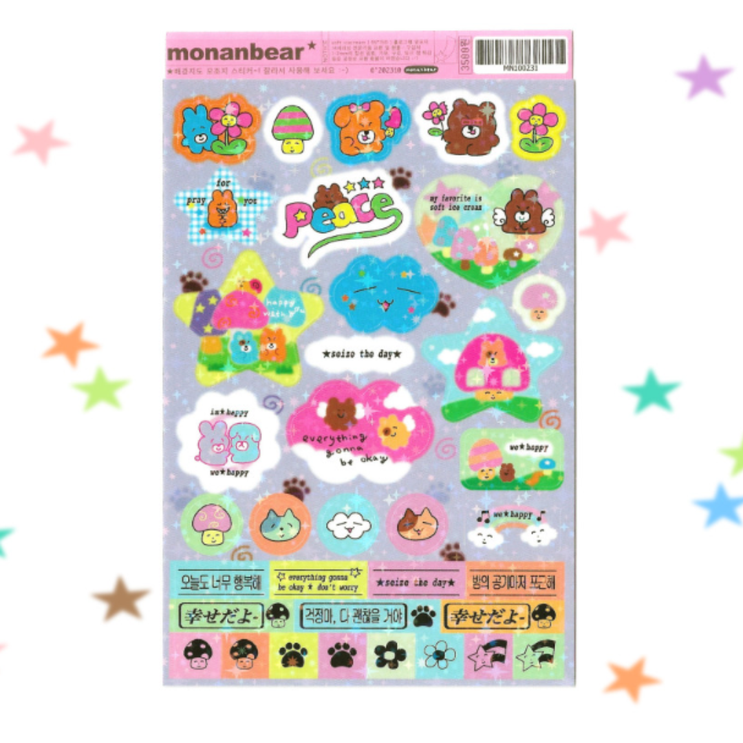 MonanBear Soft Ice cream Sticker