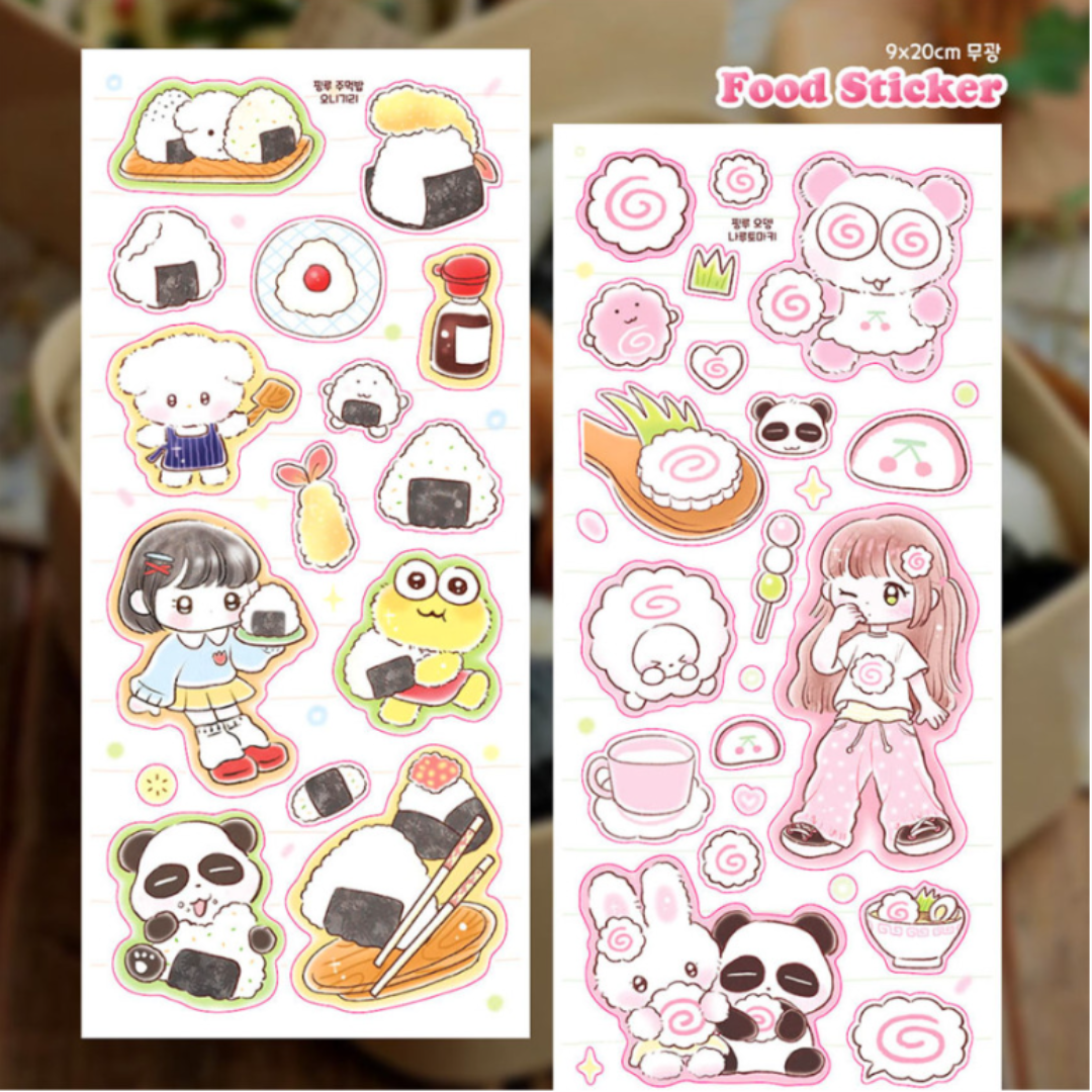 Pink Rue Naruto x Onigiri Foodie Girls Sticker (2 vars.)