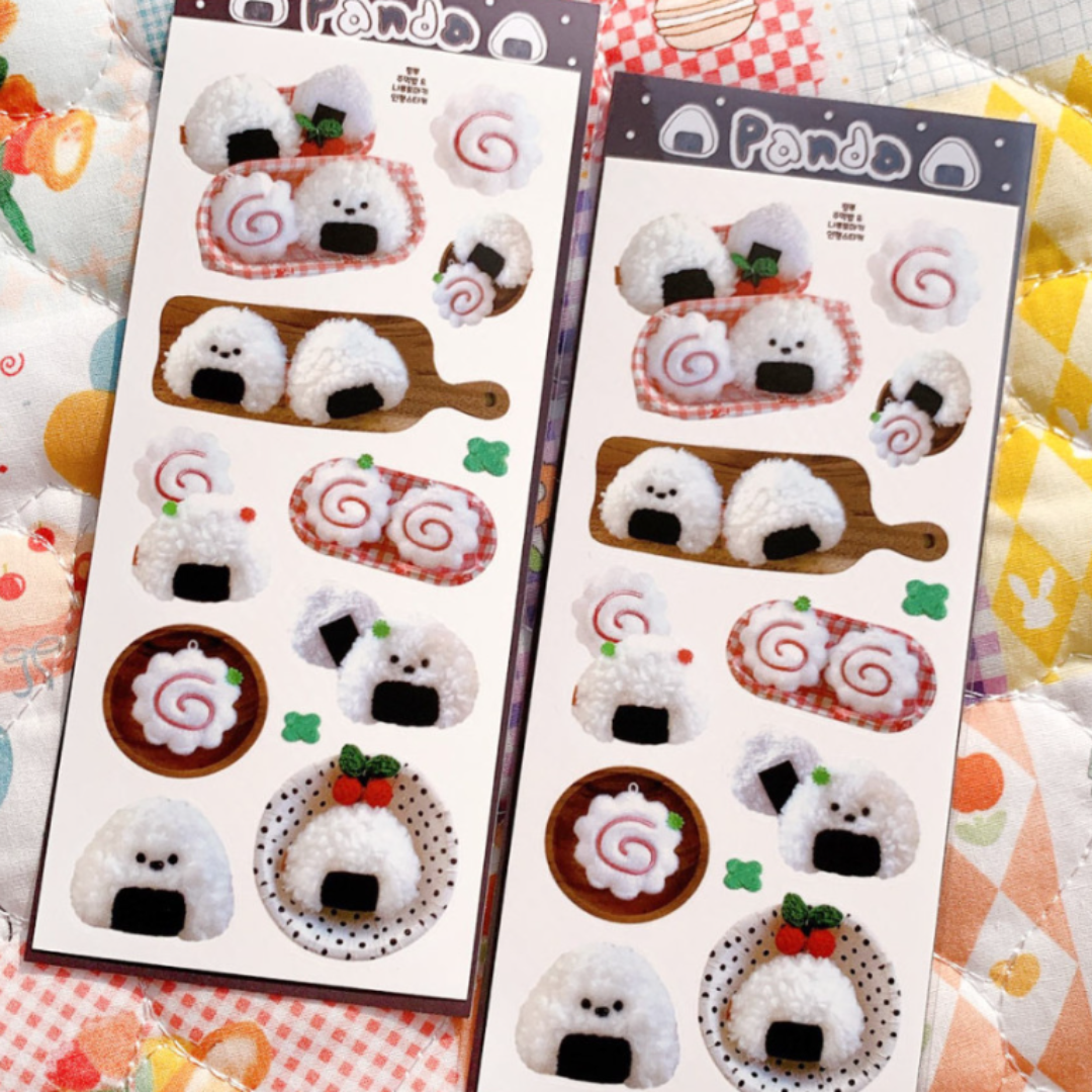 Pink Rue Onigiri Sticker (2 vars.)