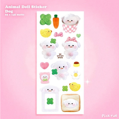 Pink Rue Animal Sticker Sheet (3 vars)