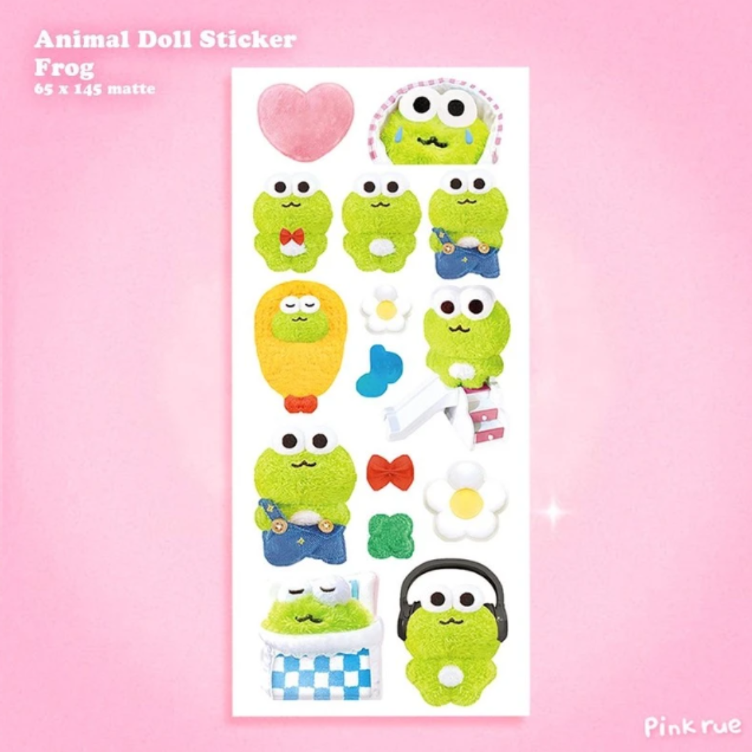 Pink Rue Animal Sticker Sheet (3 vars)