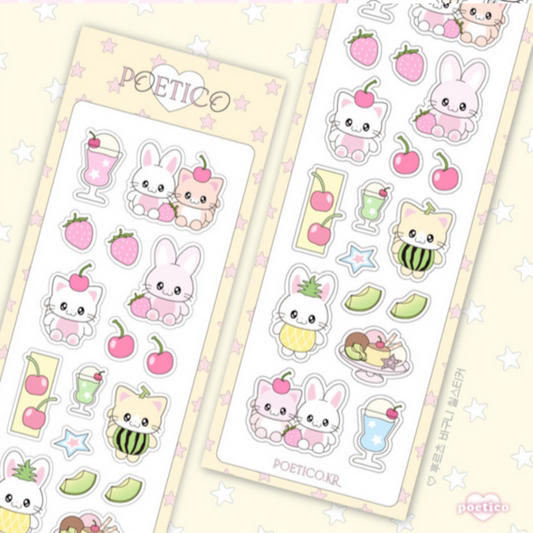 Poetico Fruity Bunnies Sticker