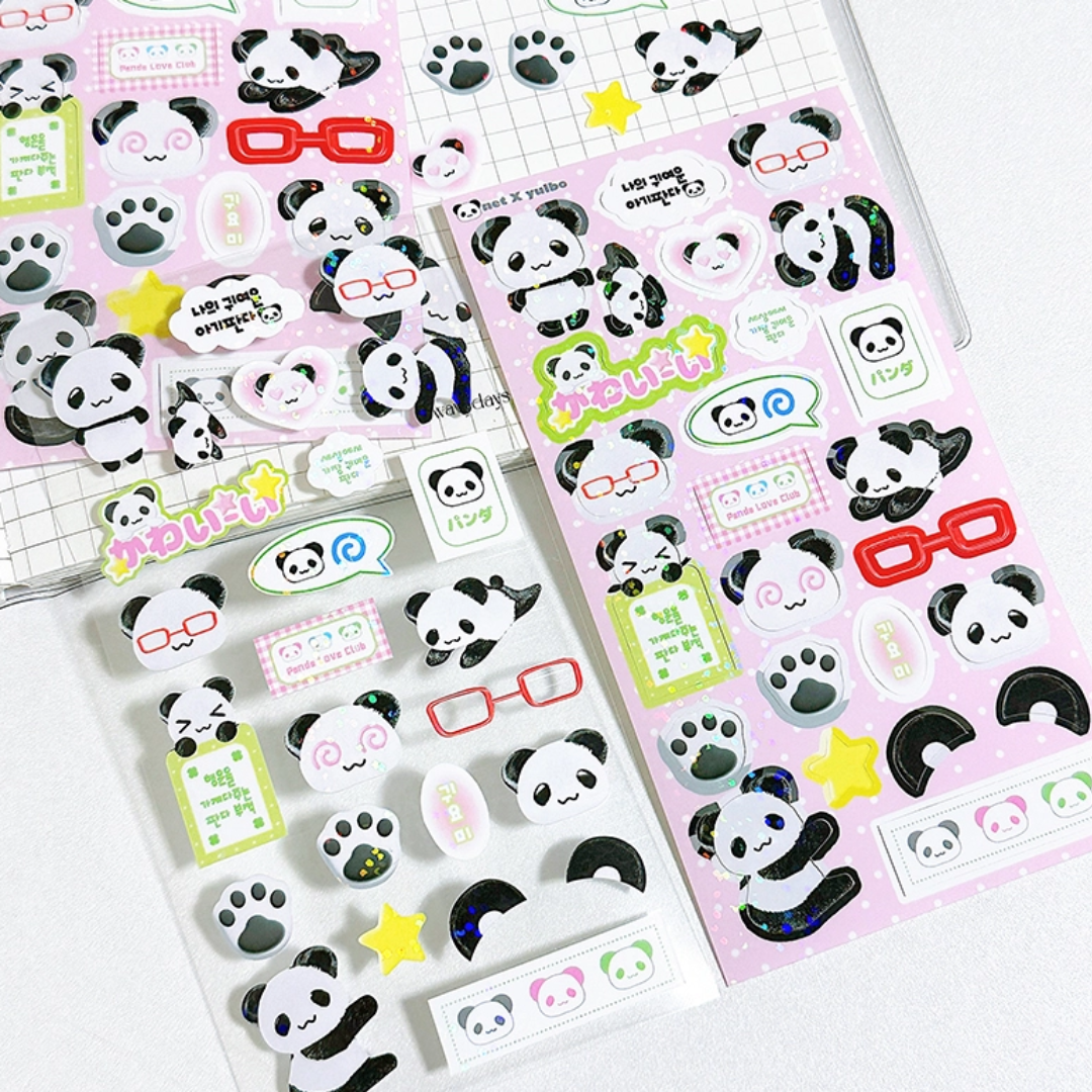 Yulbo Red Glasses Panda Sticker