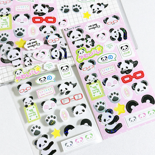 Yulbo Red Glasses Panda Sticker