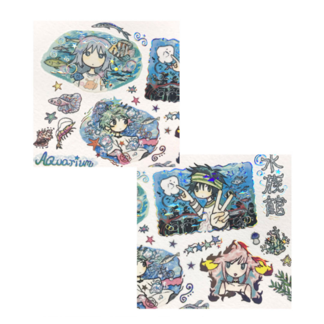 Amustew Aquarium Foil Kiss Cut Masking Tape