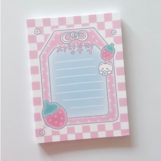 Kaya Candy Strawberry Renewal of love talisman Memo Pad