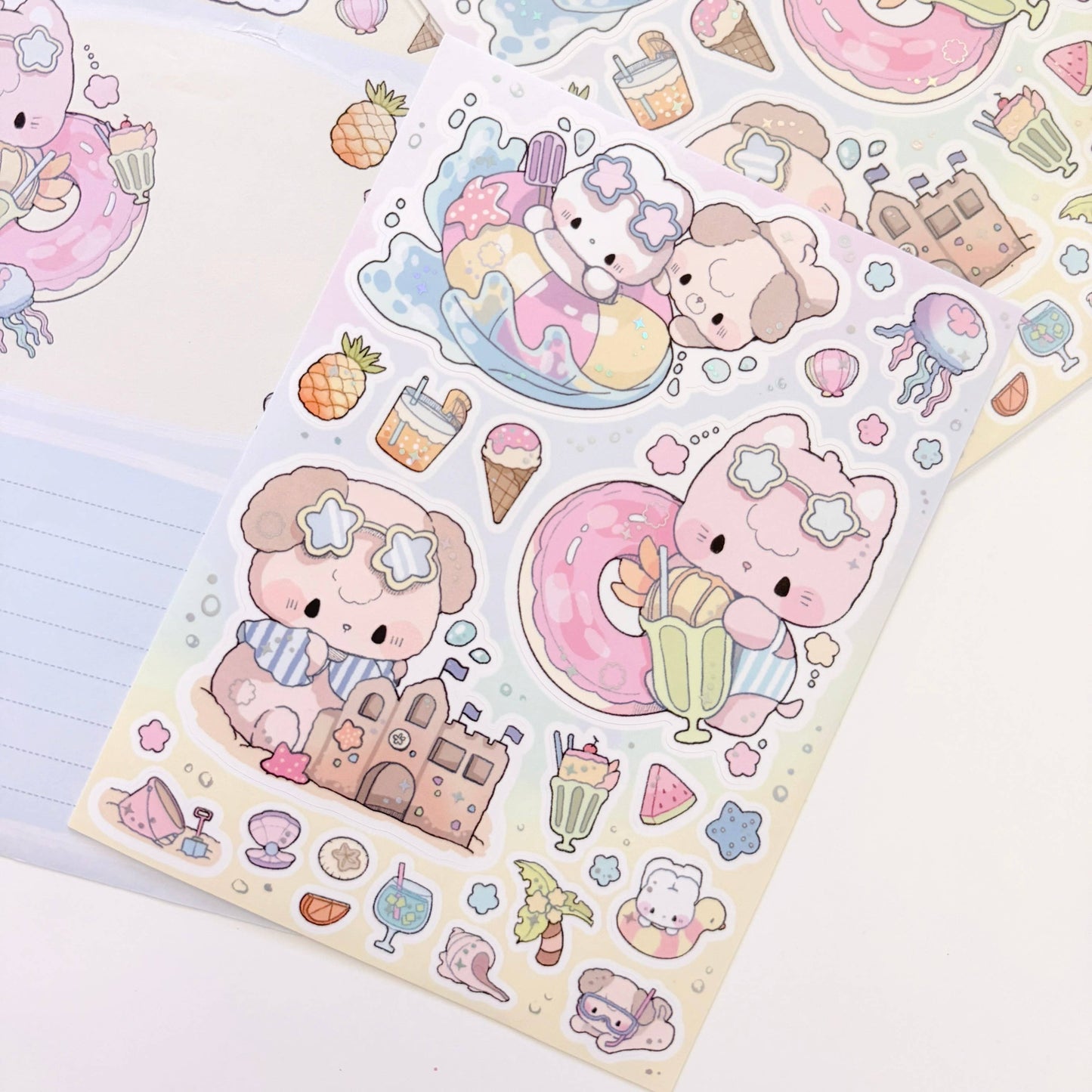 Atelier by Jo Summer Beachtime: Large Illustrative Sticker Sheet