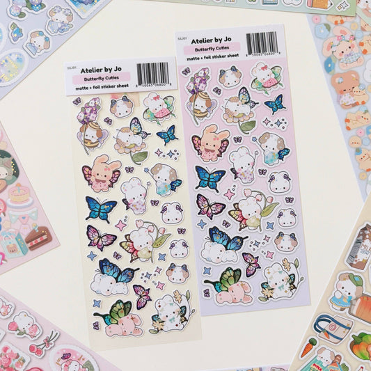 Atelier By Jo Butterfly Cuties Sticker Sheet