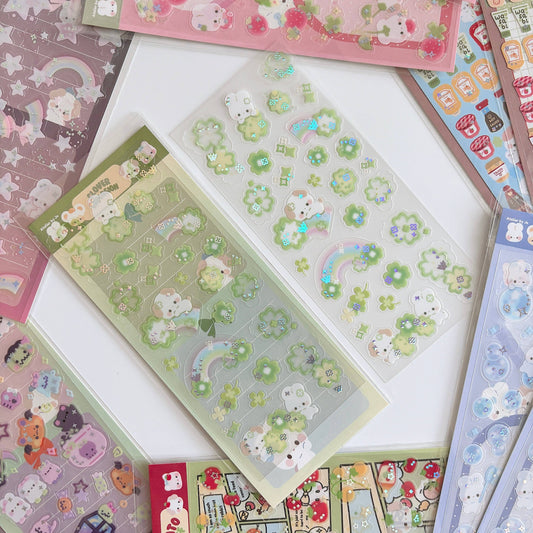 atelier by jo Green Clovers Journaling Sticker Sheet