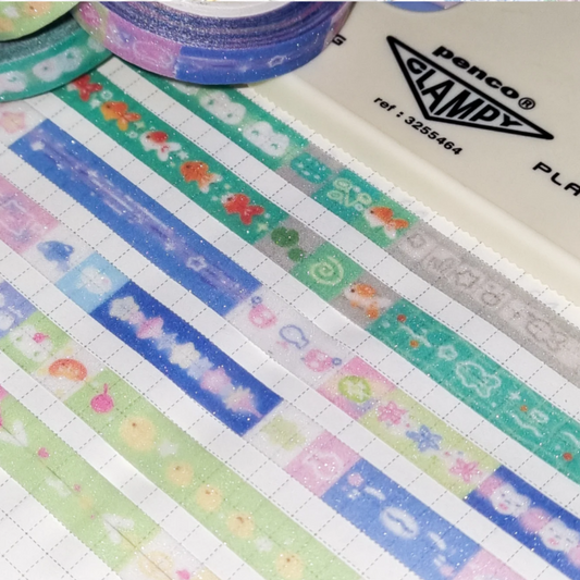 Ako, Aikong Glitter Matte Masking Tape (3 vars)
