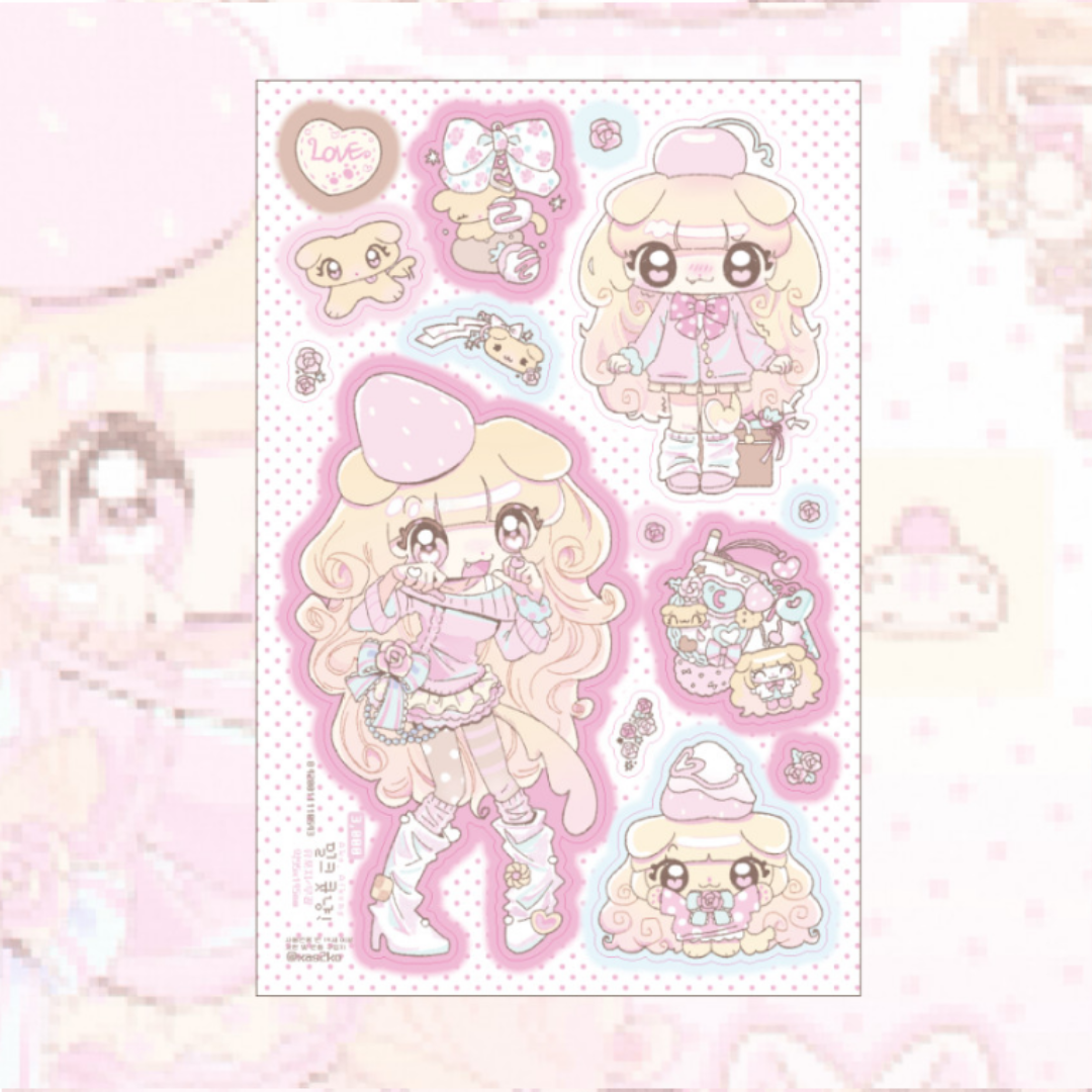 Ako, Aikong Milk Cat Sticker – AsterliaStudio By Sonya