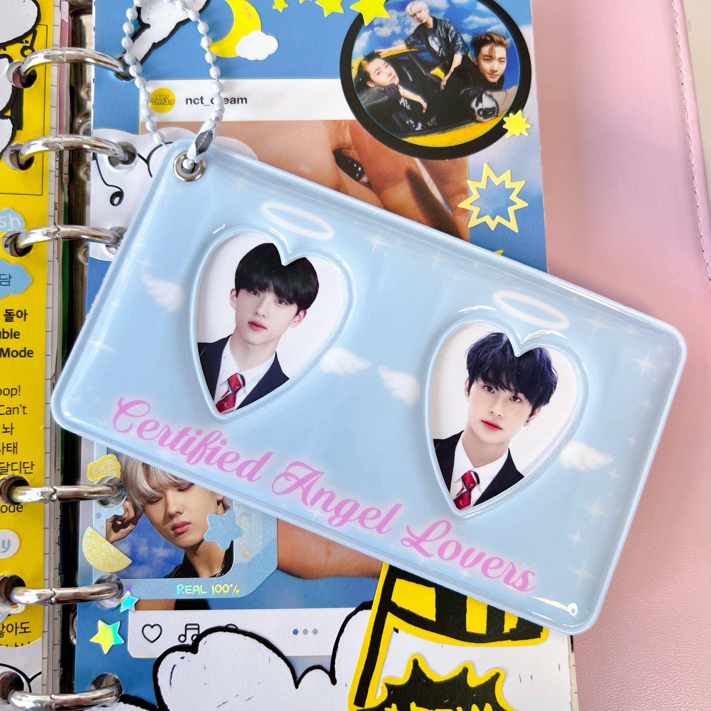 Mins Studio Angel Lovers ID Card Holder