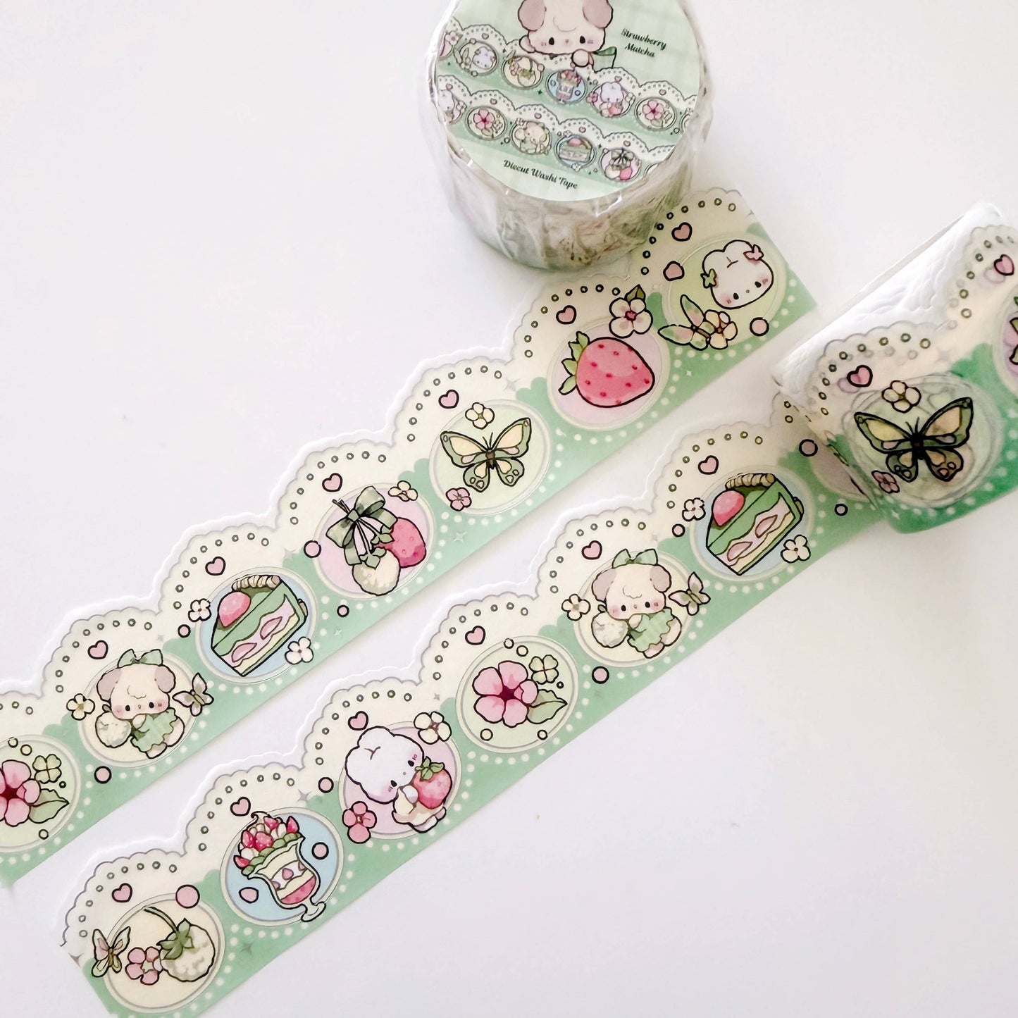 Atelier by Jo Matcha Strawberry Diecut Washi Tape
