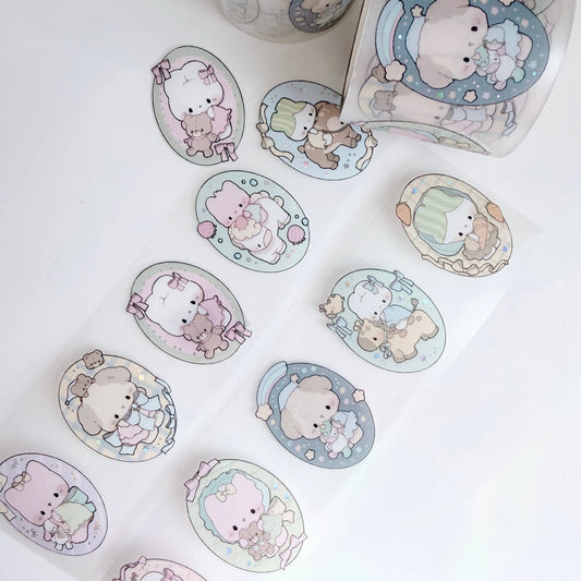 Atelier by Jo Oval Character and Buddy Portrait Sticker Roll Tape