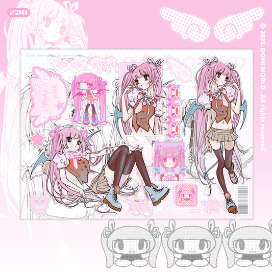 Domi World Baby Pink Devil Sticker