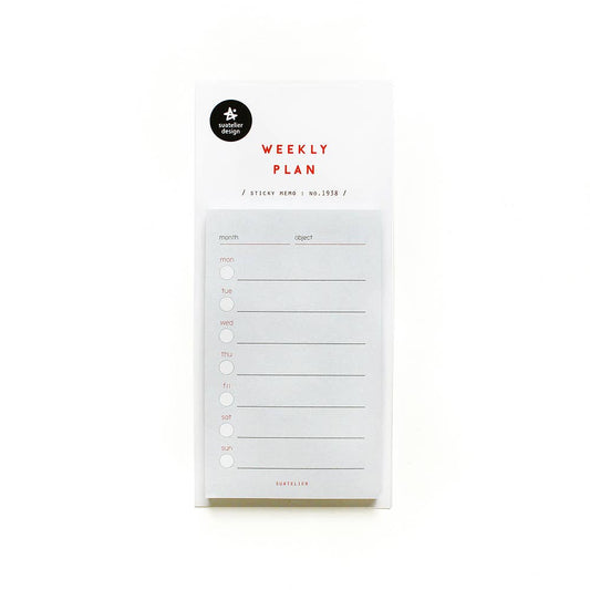 suatelier Weekly Plan Sticky Memo Pad