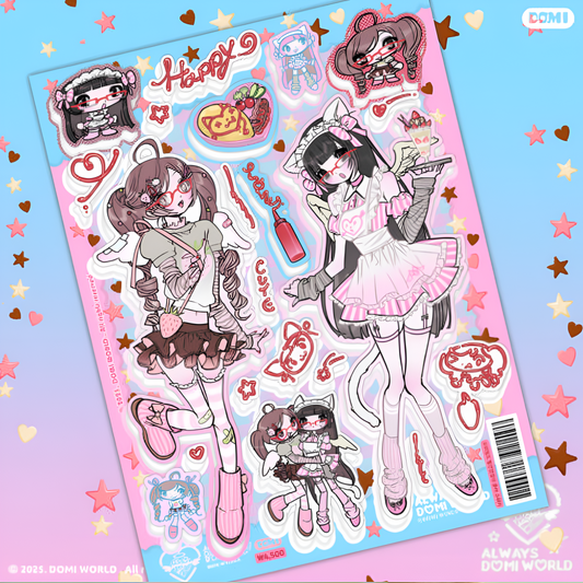 DOMI World I like Red Glasses Sticker