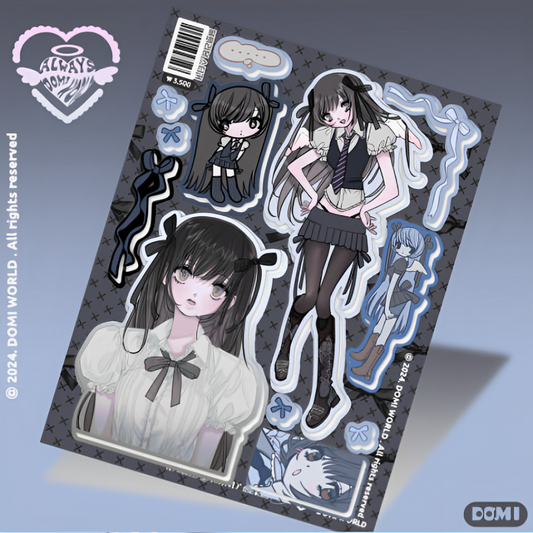 DOMI World Black Ribbon Sticker