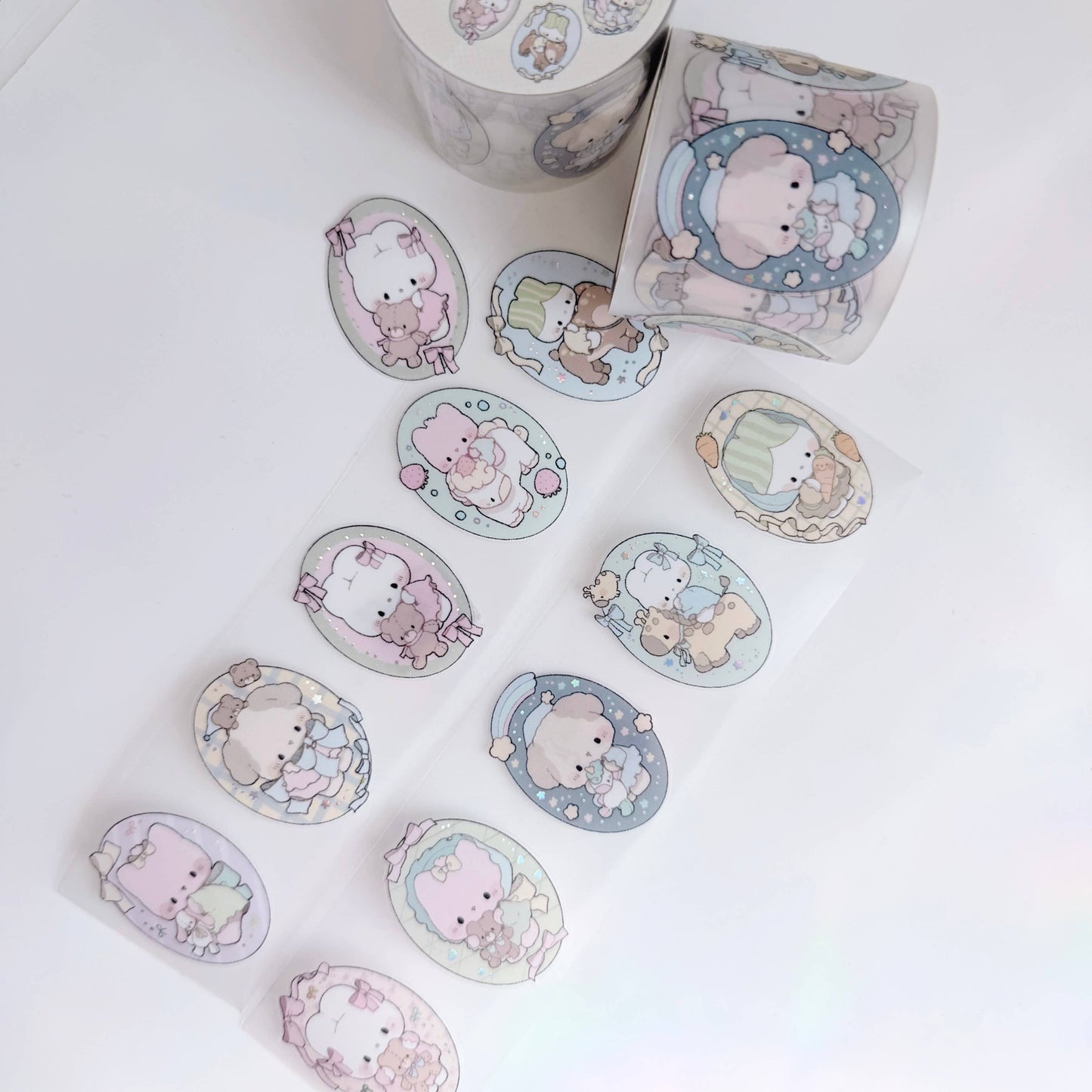 Atelier by Jo Oval Character and Buddy Portrait Sticker Roll Tape