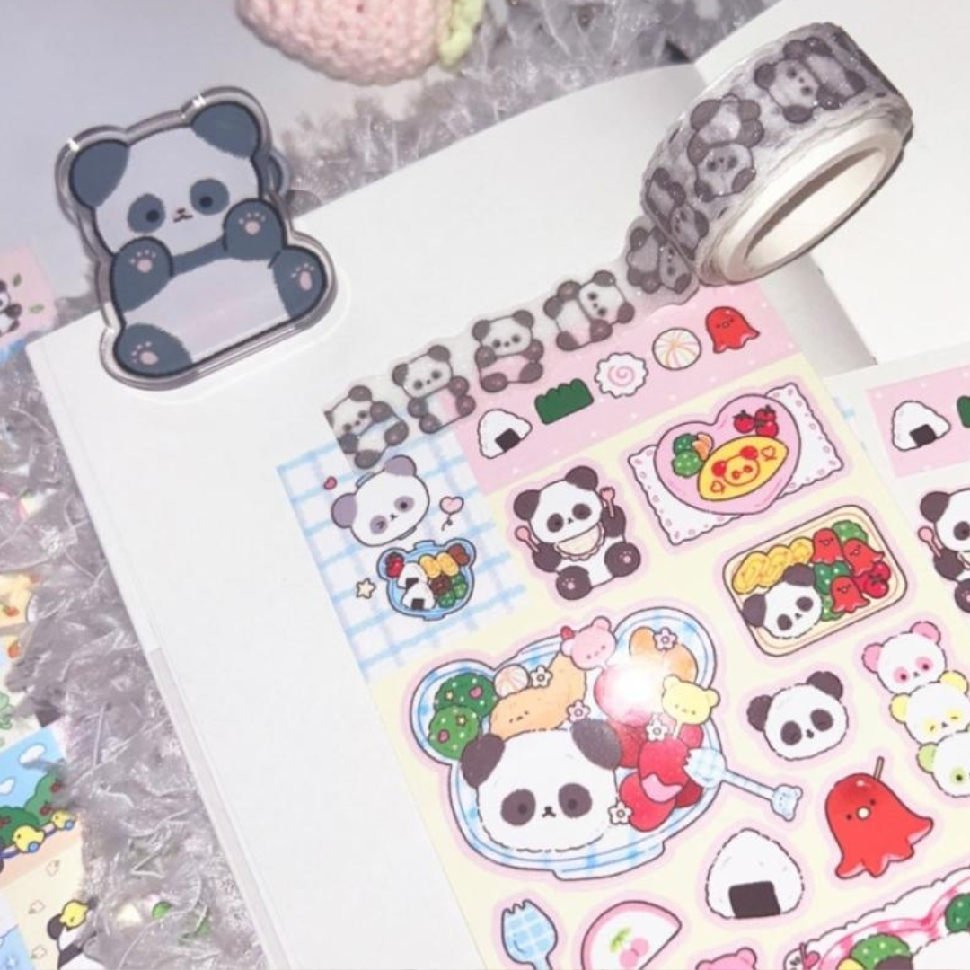 pompomroom baby panda's lunchbox sticker