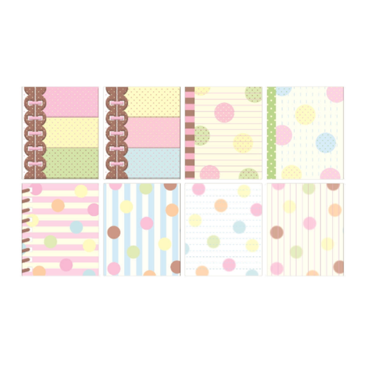 IO Studio Candy Square Imitation Paper Sticker Set