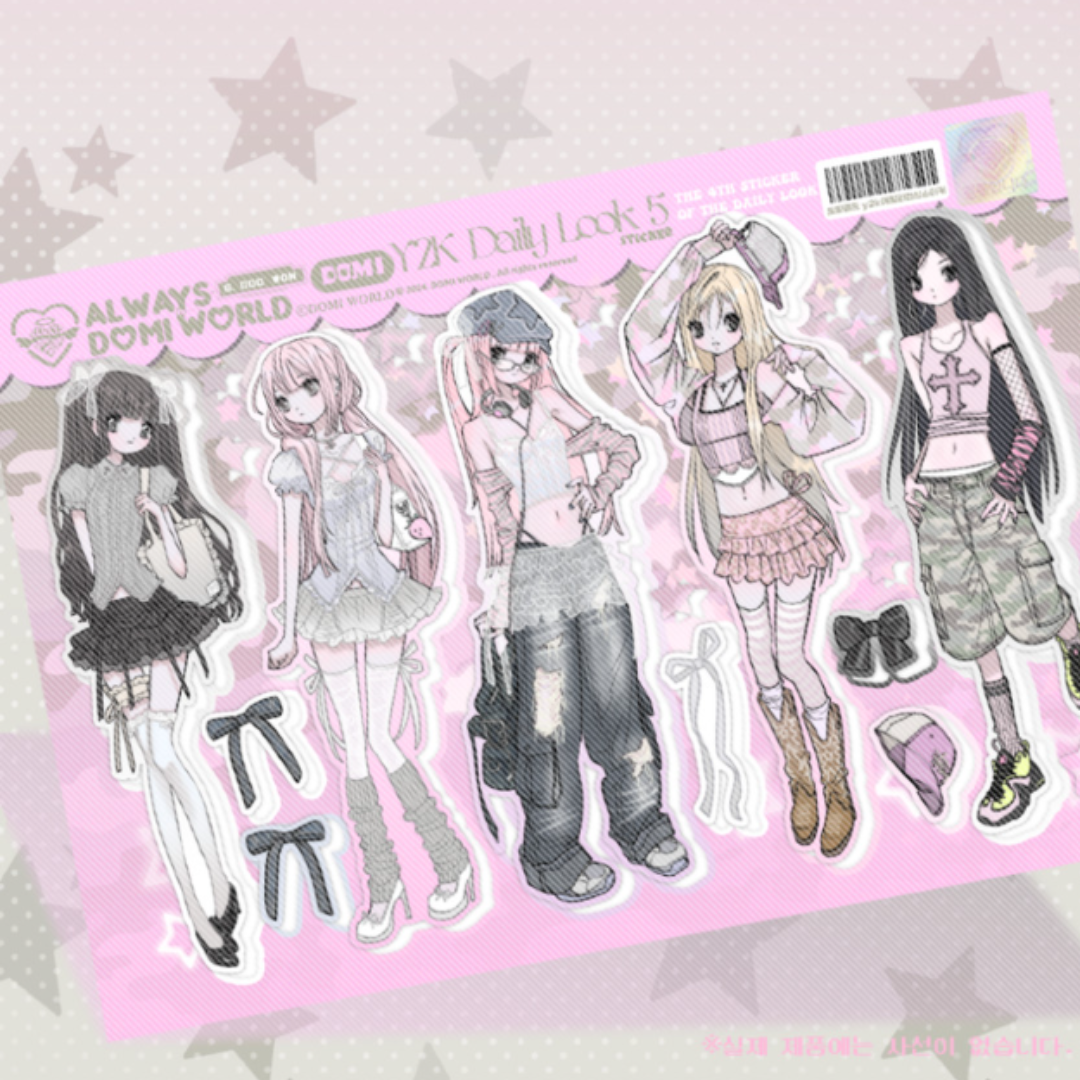 DOMI World  Y2K Daily Look Sticker (MUST BE SHIPPED VIA TRACKED MAIL)