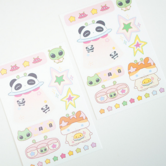 Fluffy Boo Alien Fanatic Sticker