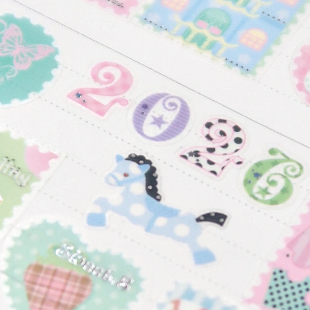 Pearly Button Gentle Numbers Sticker