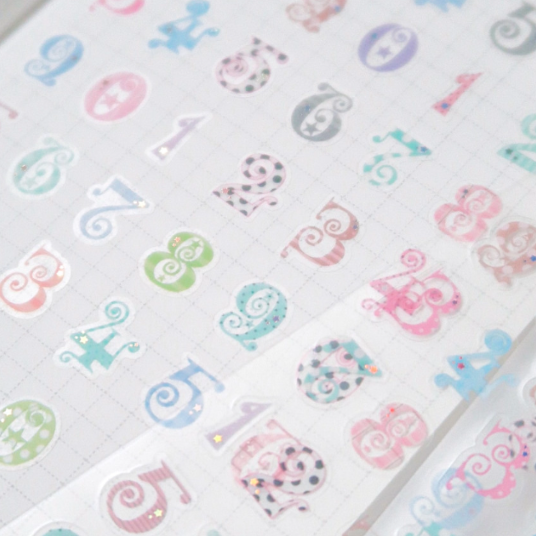 Pearly Button Gentle Numbers Sticker
