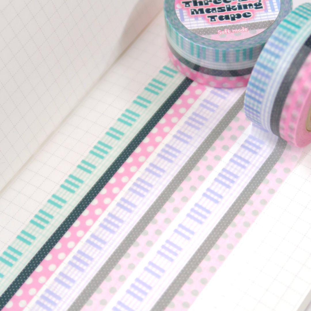 Pearly Button Piano Three-Bar Masking Tape (2 vars)