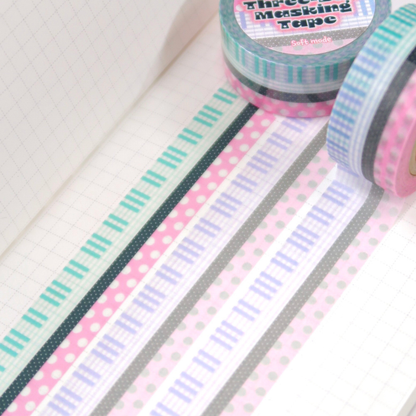 Pearly Button Piano Three-Bar Masking Tape (2 vars)