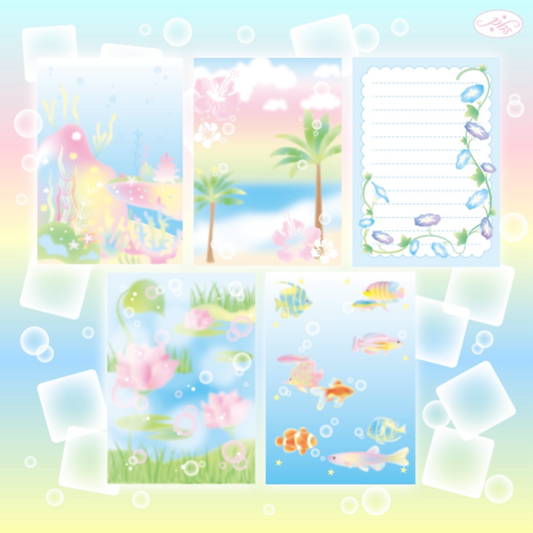 Pearly Button Summer Page Memo Sticker Set