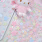 Pearly Button Fluffy Kitsch Star Felt Sticker