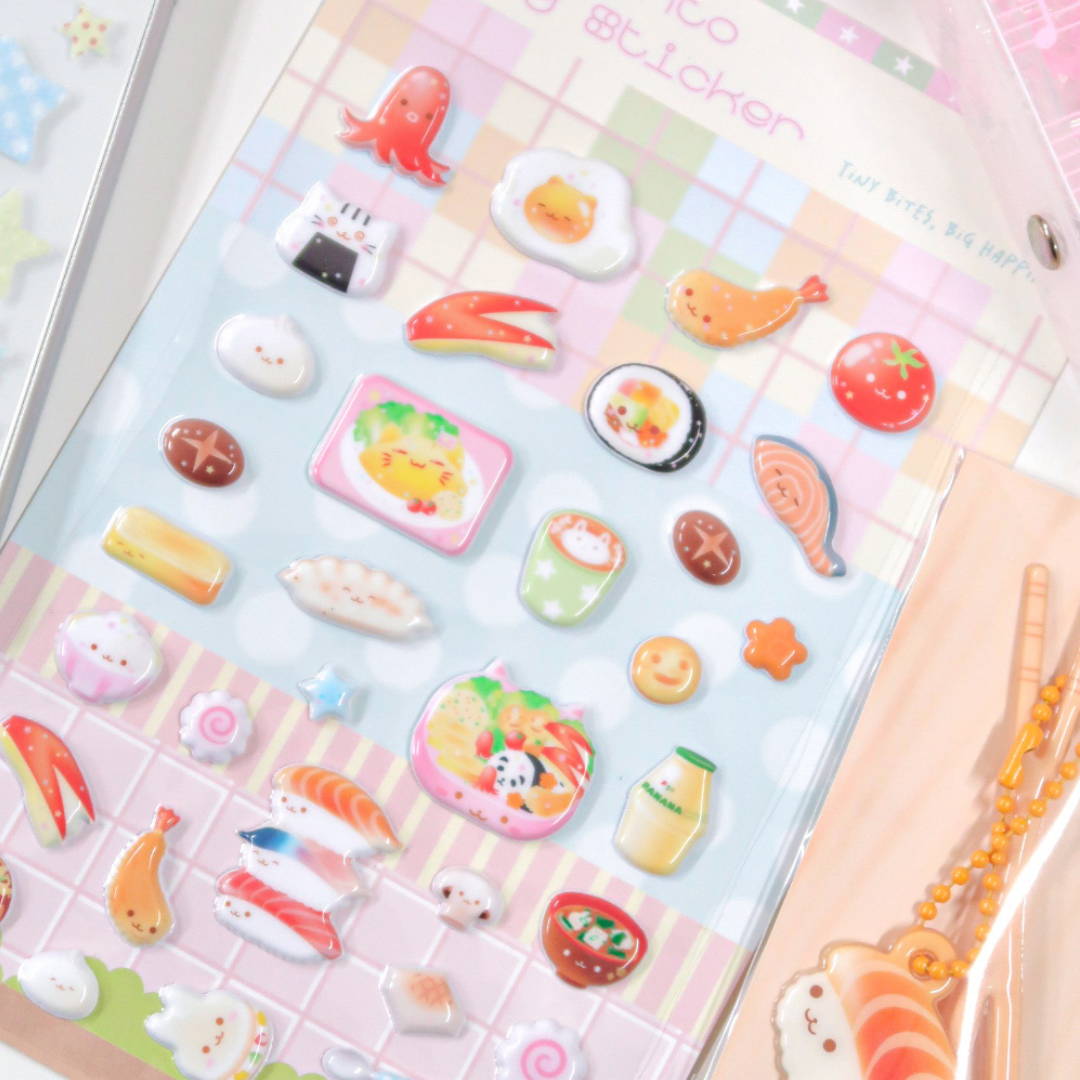 Pearly Button Mini Bento Puffy Sticker