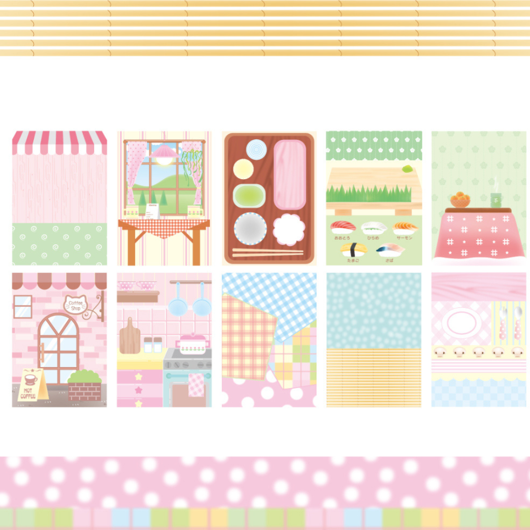 Pearly Button Cute Table Memo Paper Sticker Set