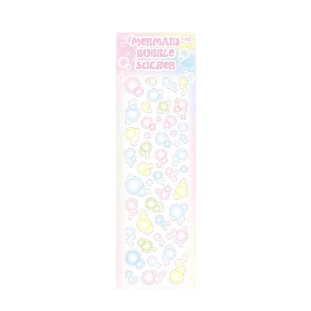Pearly Button Mermaid Bubble Sticker