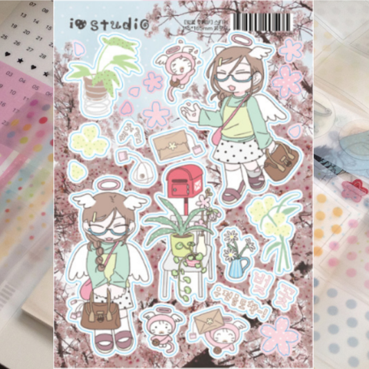 IO Studio Cherry Blossom Postman Sticker