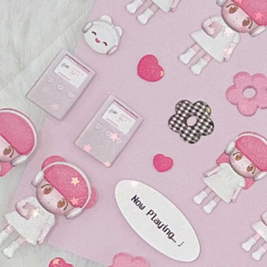 Coral Tree Music Player Sticker Sheet