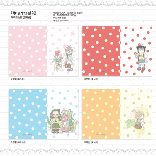 IO Studio Small Character Paper NoteBook (3 vars)