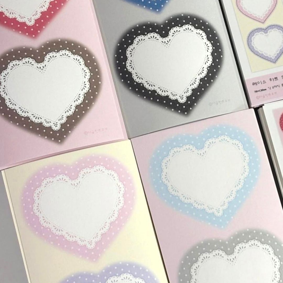 theglintof Heart Lace Memoji Sticker Pack