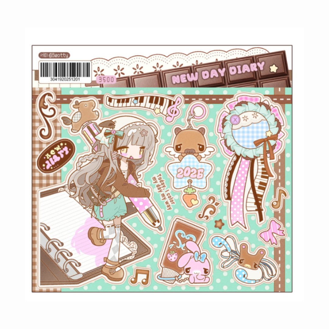 3eotty New Day Diary Sticker