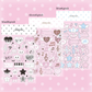 Angora Lora Transparent Musical Note Deco Star Heart Sticker (3 vars)