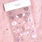 Angora Lora Transparent Musical Note Deco Star Heart Sticker (3 vars)
