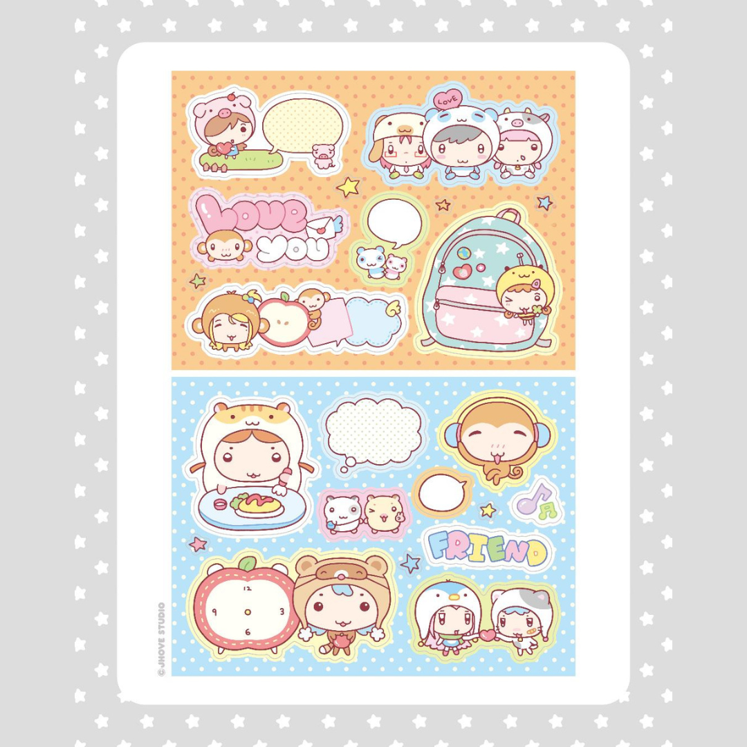JHove Studio Animals Point Sticker Set